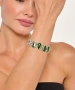 Kiraz Green Enameled Silver Plated Bracelet