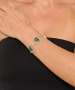 Kiraz Green Enameled Silver Plated Bracelet