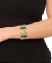 Kiraz Green Enameled Silver Plated Bracelet