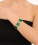Kiraz Green Enameled Silver Plated Bracelet