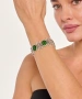 Kiraz Green Enameled Silver Plated Bracelet