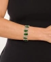 Kiraz Green Enameled Silver Plated Bracelet