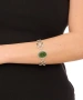 Kiraz Green Enameled Silver Plated Bracelet