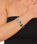 Kiraz Green Enameled Silver Plated Bracelet