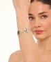 Kiraz Green Enameled Silver Plated Bracelet