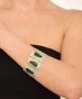 Kiraz Green Enameled Silver Plated Bracelet