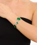 Kiraz Green Enameled Silver Plated Bracelet