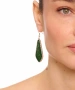 Kiraz Green Enameled Silver Plated Earring