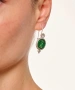 Kiraz Green Enameled Silver Plated Earring
