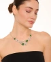 Kiraz Green Enameled Silver Plated Star Necklace