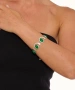 Kiraz Green Stoned Silver Plated Bracelet