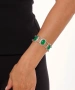 Kiraz Green Stoned Silver Plated Bracelet
