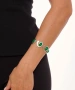 Kiraz Green Stoned Silver Plated Bracelet