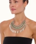 Kiraz Green Stoned Cleopatra Silver Plated Necklace