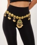 Kiraz Green Stoned Gold Plated Belt