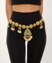 Kiraz Green Stoned Gold Plated Belt
