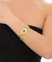 Kiraz Green Stoned Gold Plated Bracelet