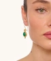 Kiraz Green Stoned Gold Plated Earring