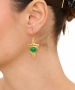 Kiraz Green Stoned Gold Plated Earring