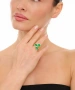 Kiraz Green Stoned Gold Plated Ring