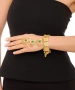 Kiraz Green Stoned Gold Plated Shahmaran Bracelet