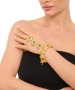 Kiraz Green Stoned Gold Plated Shahmaran Bracelet