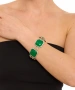 Kiraz Green Stoned Silver Plated Bracelet