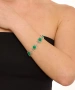 Kiraz Green Stoned Silver Plated Bracelet