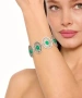 Kiraz Green Stoned Silver Plated Bracelet