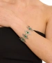 Kiraz Green Stoned Silver Plated Bracelet