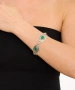 Kiraz Green Stoned Silver Plated Bracelet