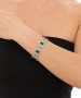 Kiraz Green Stoned Silver Plated Bracelet