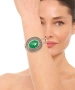 Kiraz Green Stoned Silver Plated Bracelet