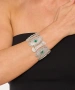 Kiraz Green Stoned Silver Plated Bracelet