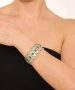 Kiraz Green Stoned Silver Plated Bracelet