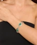 Kiraz Green Stoned Silver Plated Bracelet