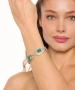 Kiraz Green Stoned Silver Plated Bracelet