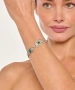 Kiraz Green Stoned Silver Plated Bracelet