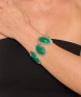 Kiraz Green Stoned Silver Plated Bracelet