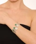 Kiraz Green Stoned Silver Plated Bracelet