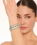 Kiraz Green Stoned Silver Plated Bracelet