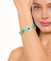Kiraz Green Stoned Silver Plated Bracelet