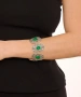 Kiraz Green Stoned Silver Plated Bracelet
