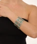 Kiraz Green Stoned Silver Plated Bracelet