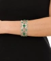 Kiraz Green Stoned Silver Plated Bracelet