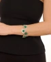 Kiraz Green Stoned Silver Plated Bracelet