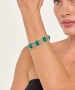 Kiraz Green Stoned Silver Plated Bracelet
