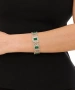 Kiraz Green Stoned Silver Plated Bracelet
