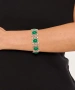 Kiraz Green Stoned Silver Plated Bracelet