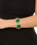 Kiraz Green Stoned Silver Plated Bracelet